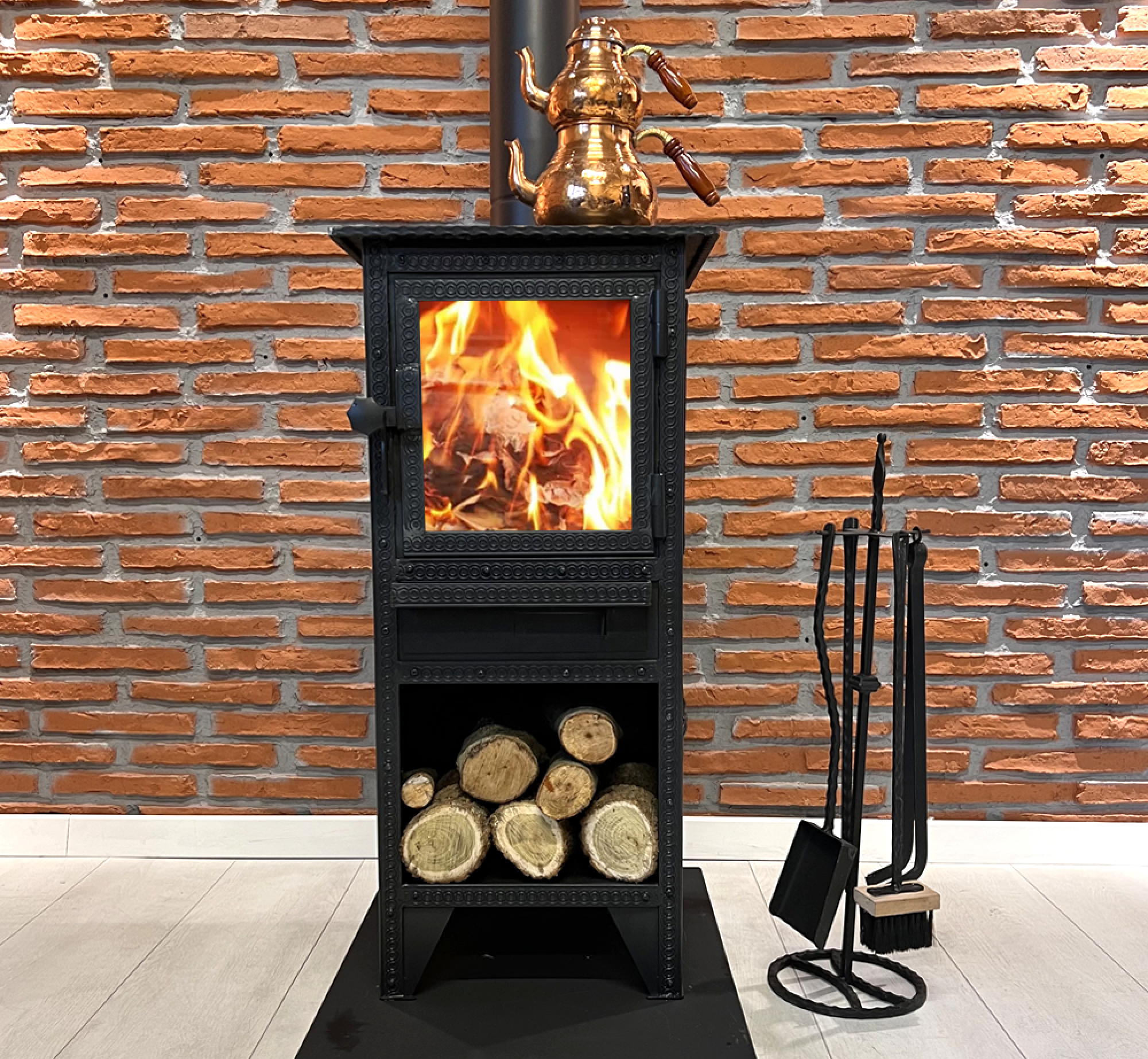 Odunluklu Everest Şömine Soba