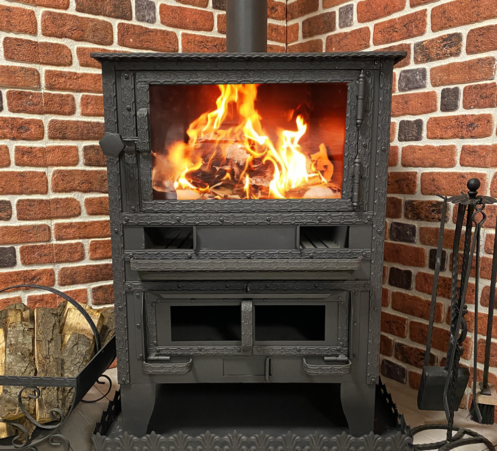 Camlı Maxi Kuzine Şömine